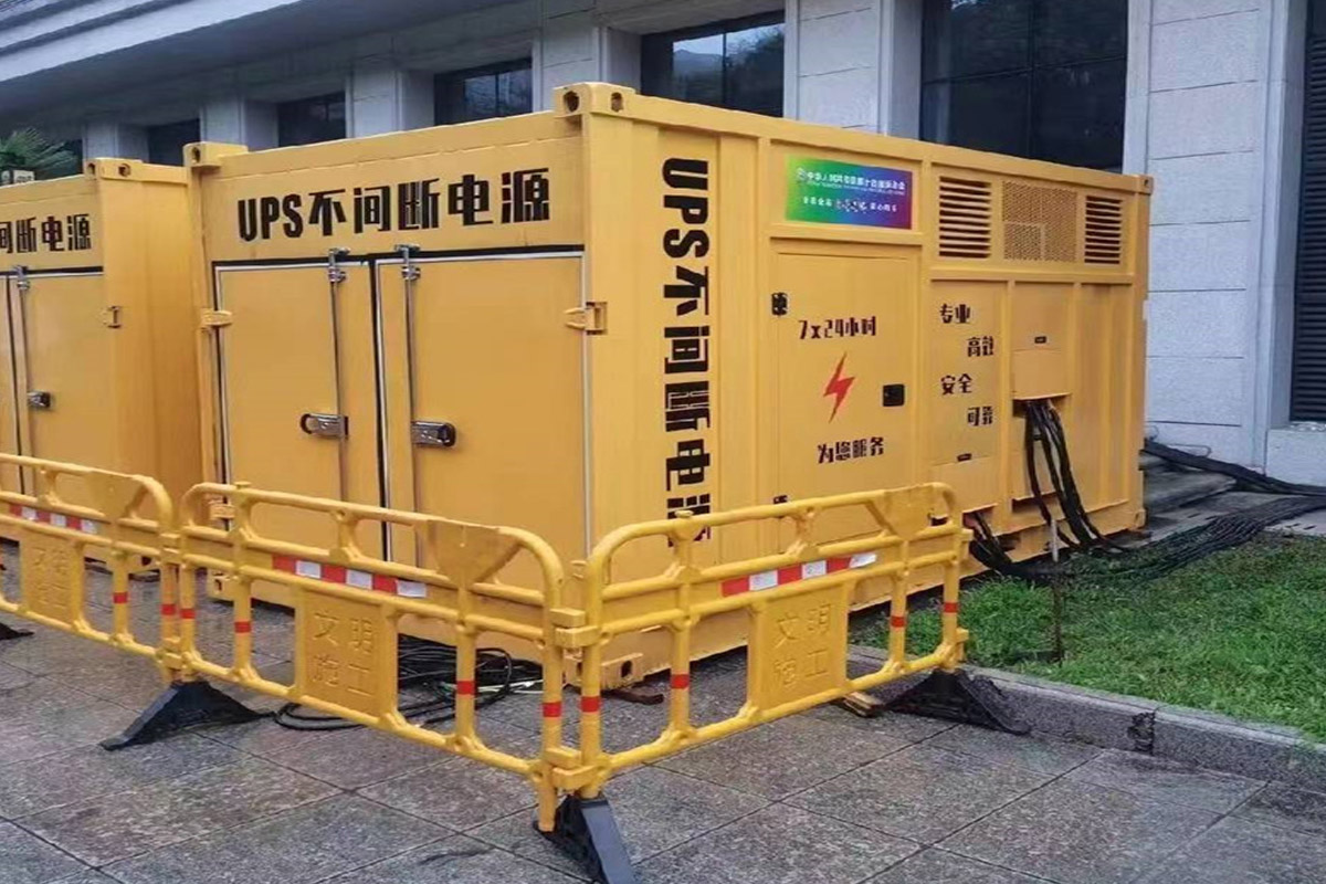 河东区街道发电机租赁施工现场