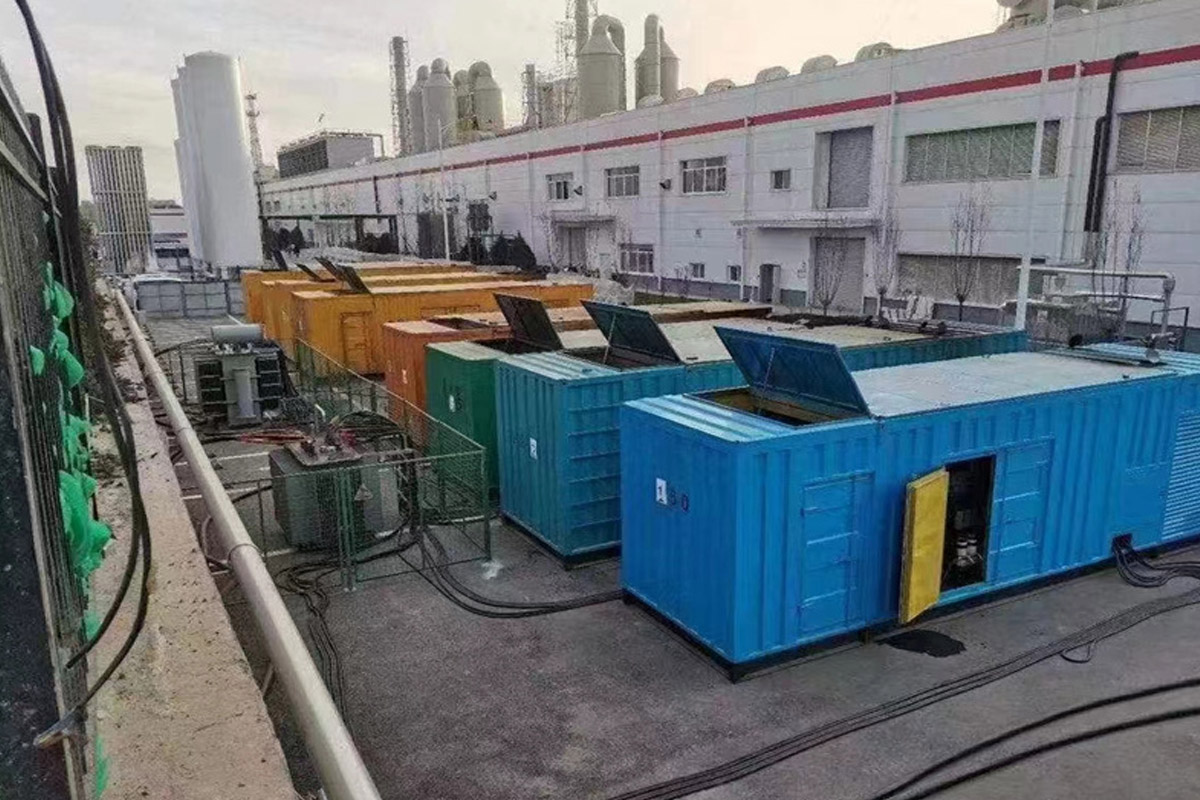 河东区街道发电机租赁施工现场